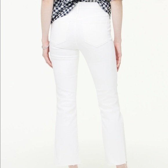 J crew flare crop white jeans signature stretch - Picture 2 of 4